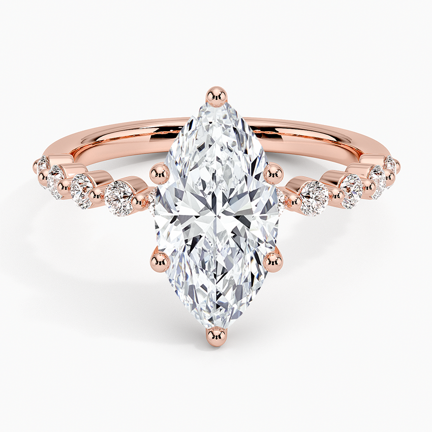 Marseille Half Coverage Diamond Engagement Ring