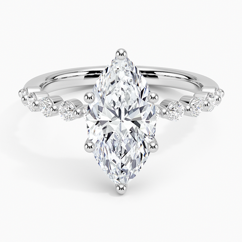 Marseille Half Coverage Diamond Engagement Ring