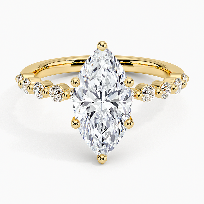 Marseille Half Coverage Diamond Engagement Ring