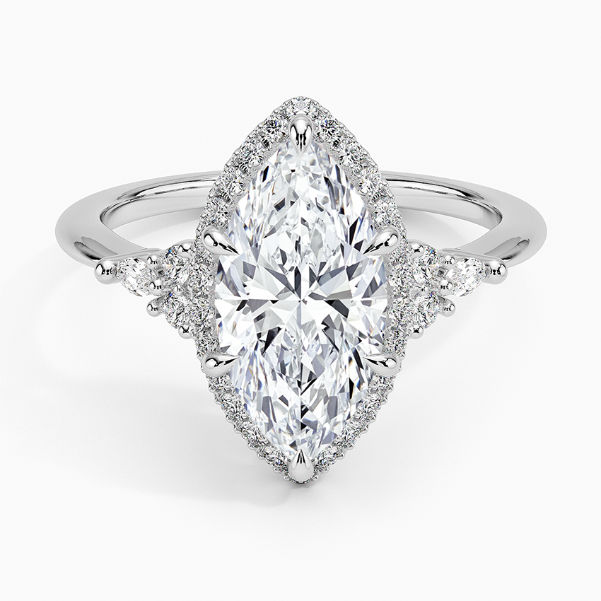 Nadia Halo Diamond Engagement Ring