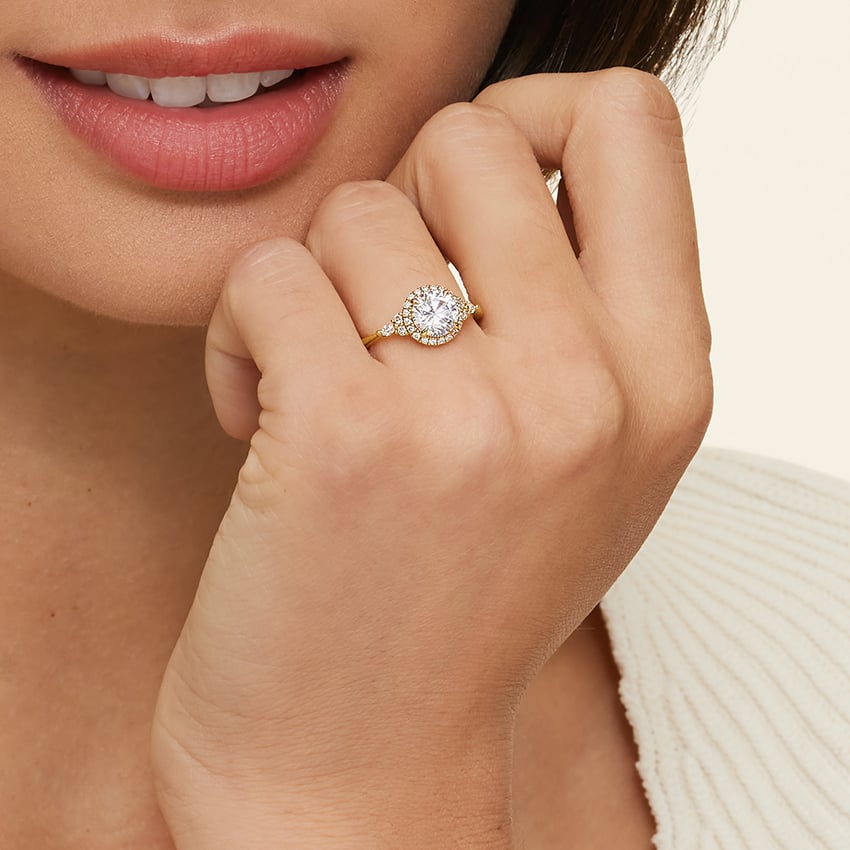 Nadia Halo Diamond Engagement Ring