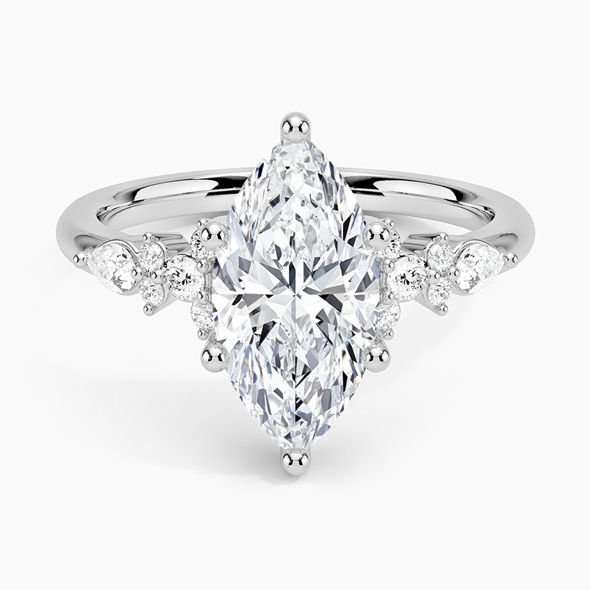 Rosette Diamond Engagement Ring