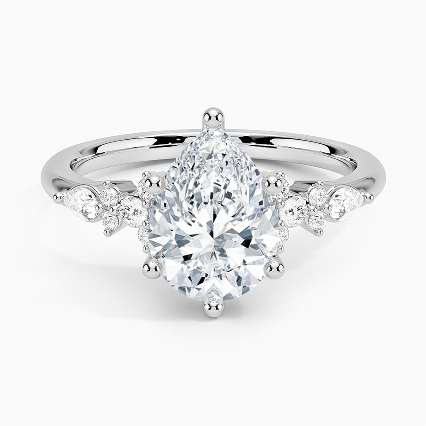 Rosette Diamond Engagement Ring