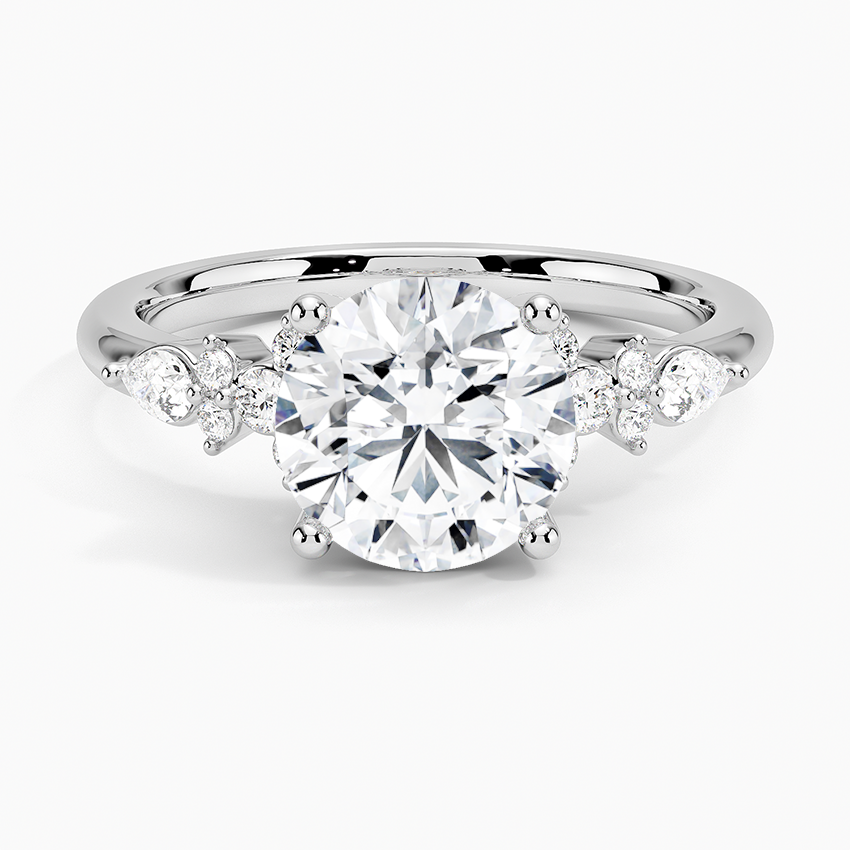 Rosette Diamond Engagement Ring