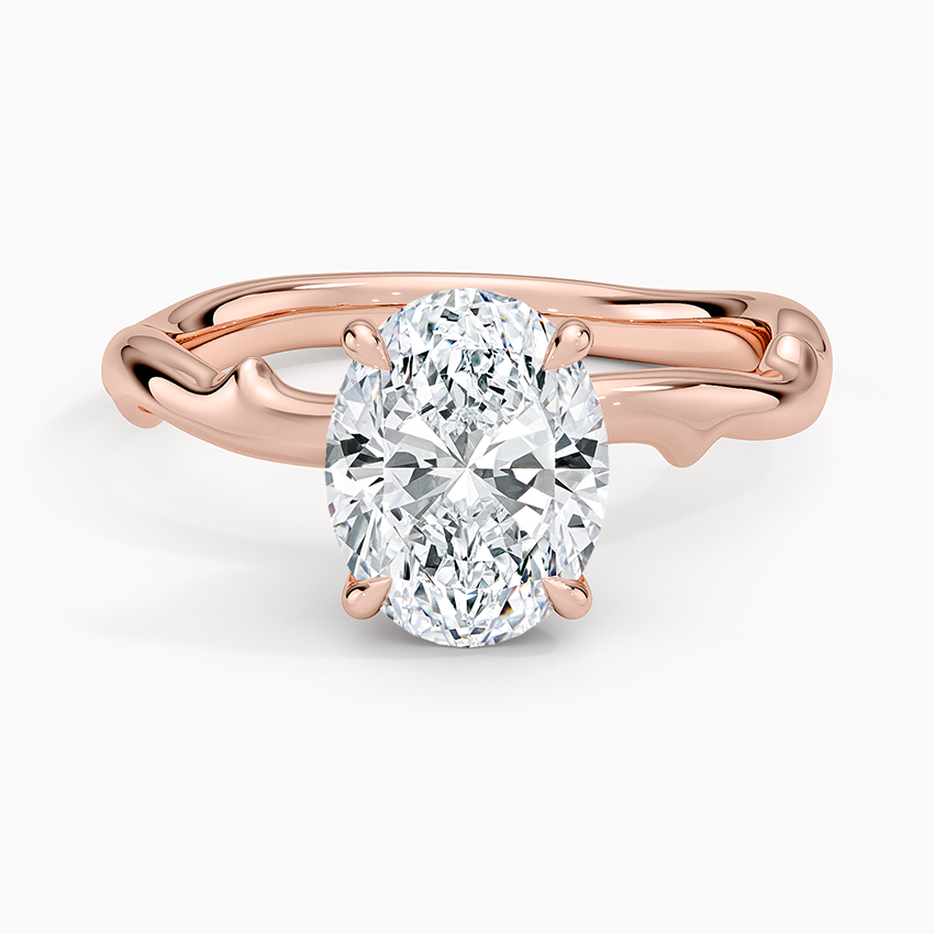 Rose Thorn Hidden Accent Diamond Engagement Ring