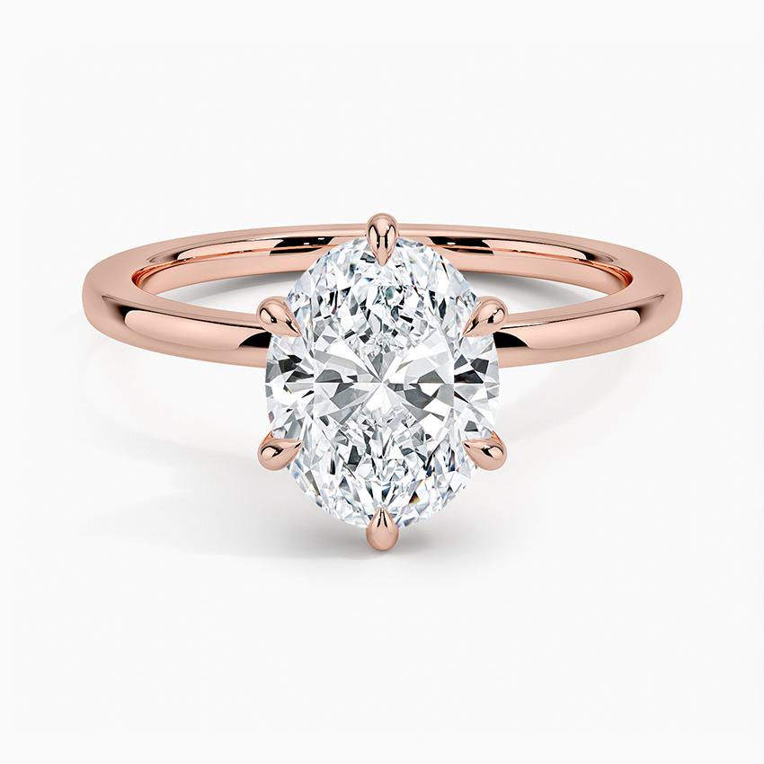 Secret Halo Six-Prong Diamond Engagement Ring