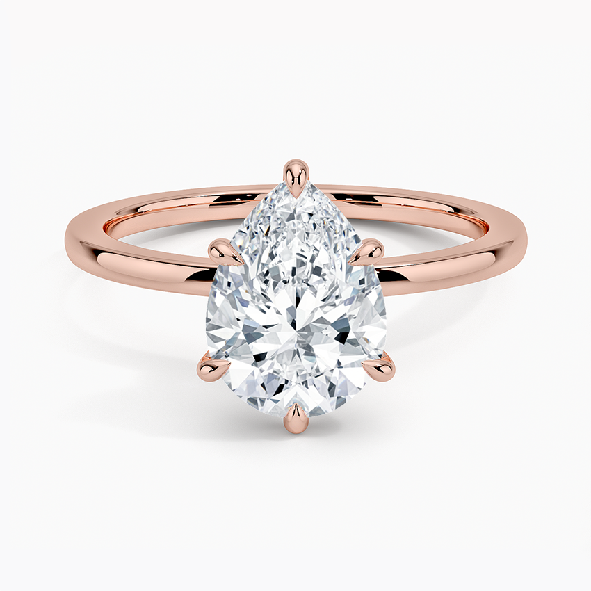 Secret Halo Six-Prong Diamond Engagement Ring