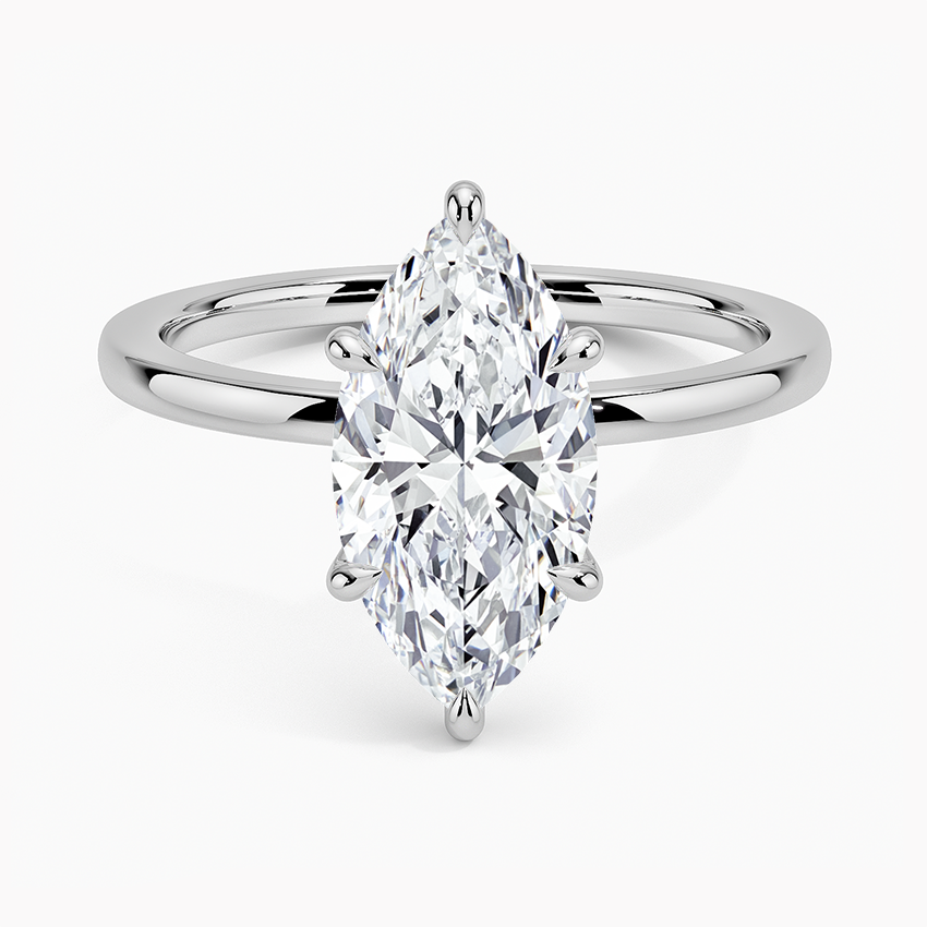 Secret Halo Six-Prong Diamond Engagement Ring