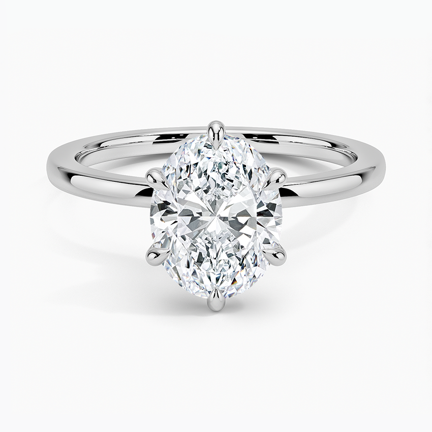 Secret Halo Six-Prong Diamond Engagement Ring