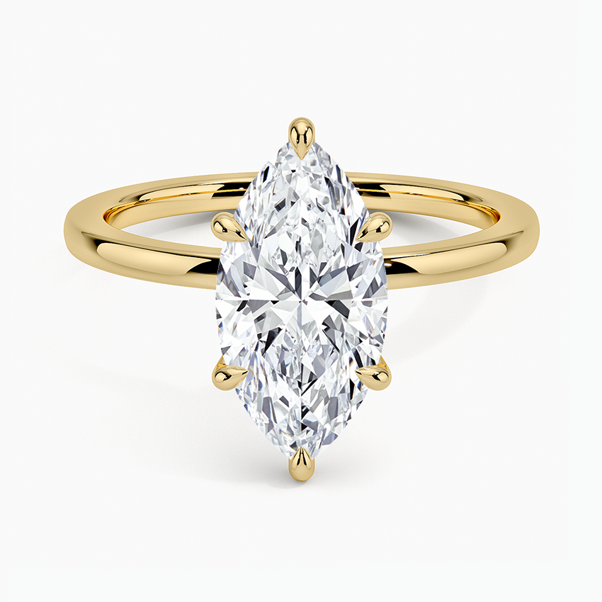 Secret Halo Six-Prong Diamond Engagement Ring