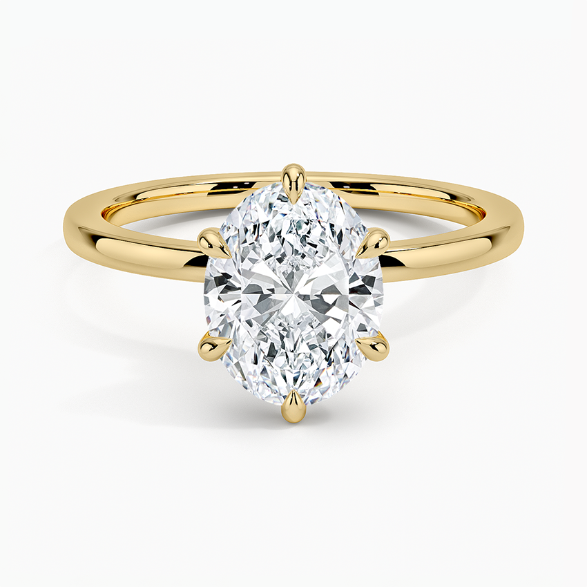 Secret Halo Six-Prong Diamond Engagement Ring