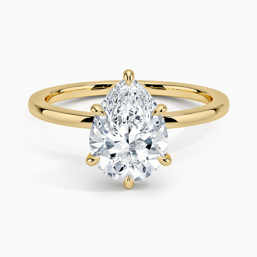 Secret Halo Six-Prong Diamond Engagement Ring