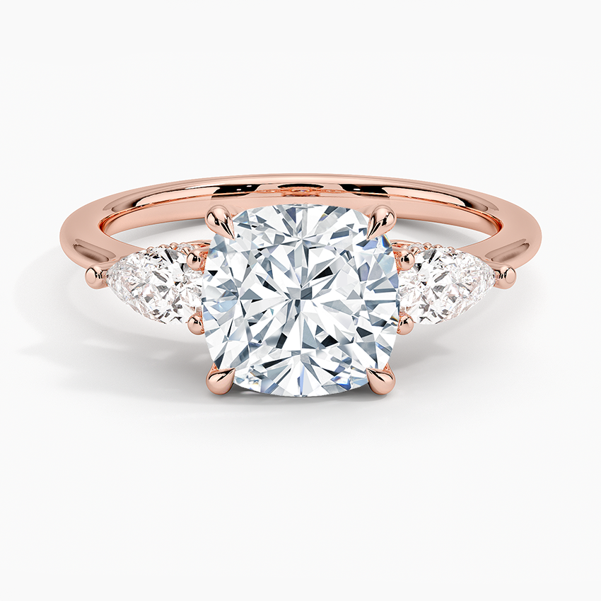 Adorned Opera Three Stone Diamond Engagement Ring