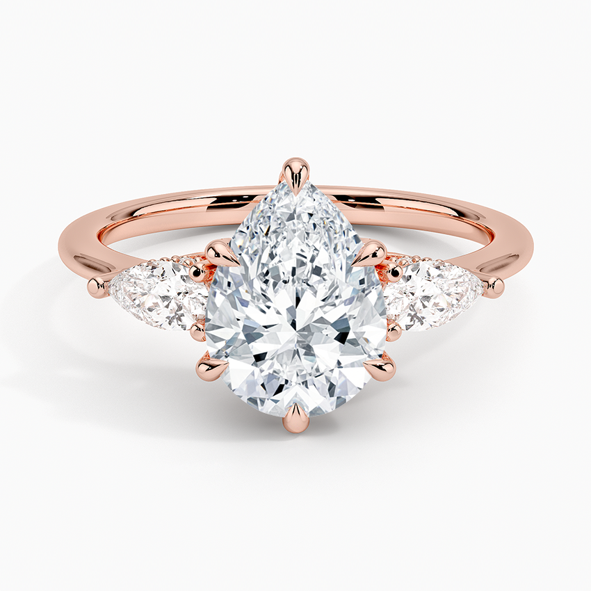 Adorned Opera Three Stone Diamond Engagement Ring