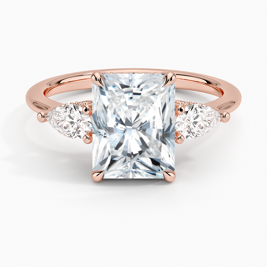 Adorned Opera Three Stone Diamond Engagement Ring