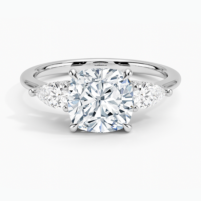 Adorned Opera Three Stone Diamond Engagement Ring