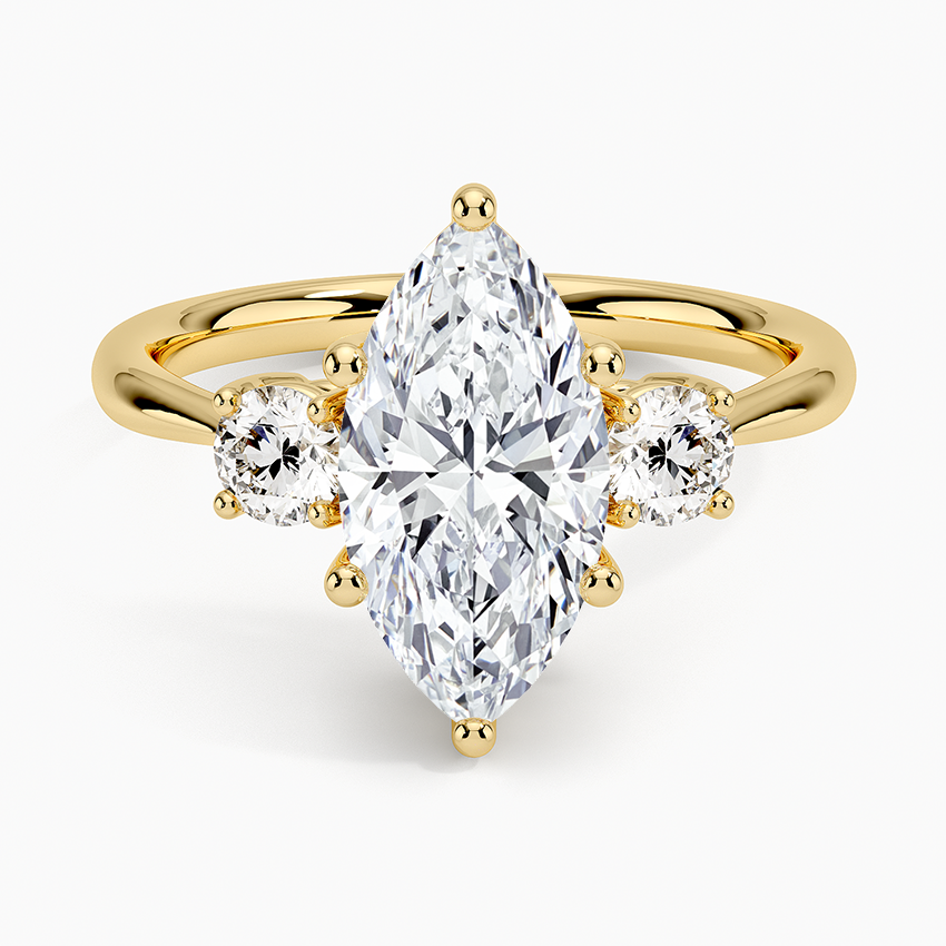 Selene Three Stone Diamond Engagement Ring