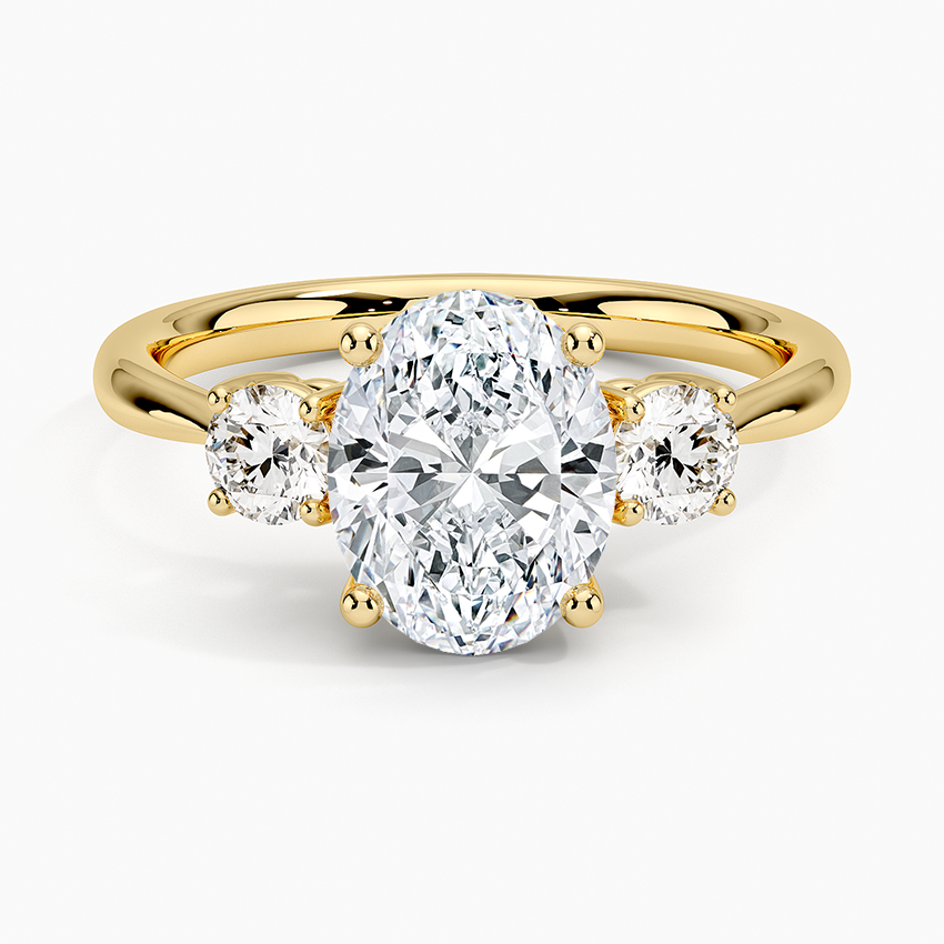 Selene Three Stone Diamond Engagement Ring