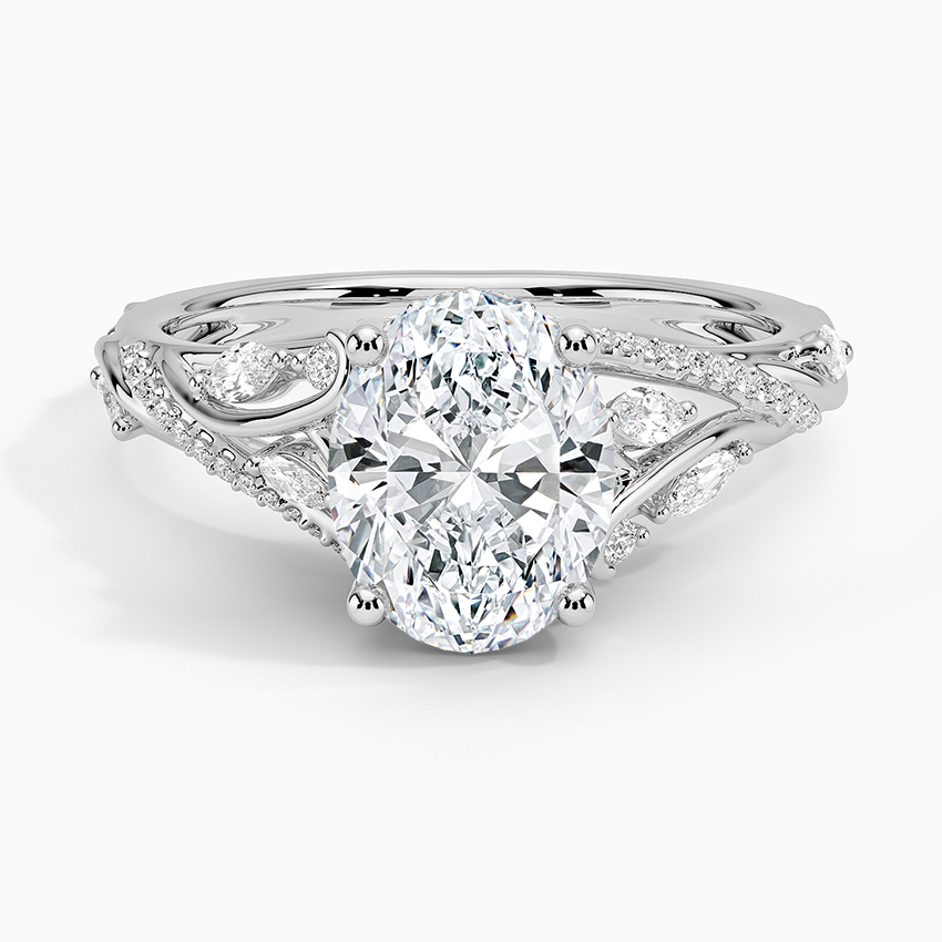 Begonia Vine Diamond Engagement Ring