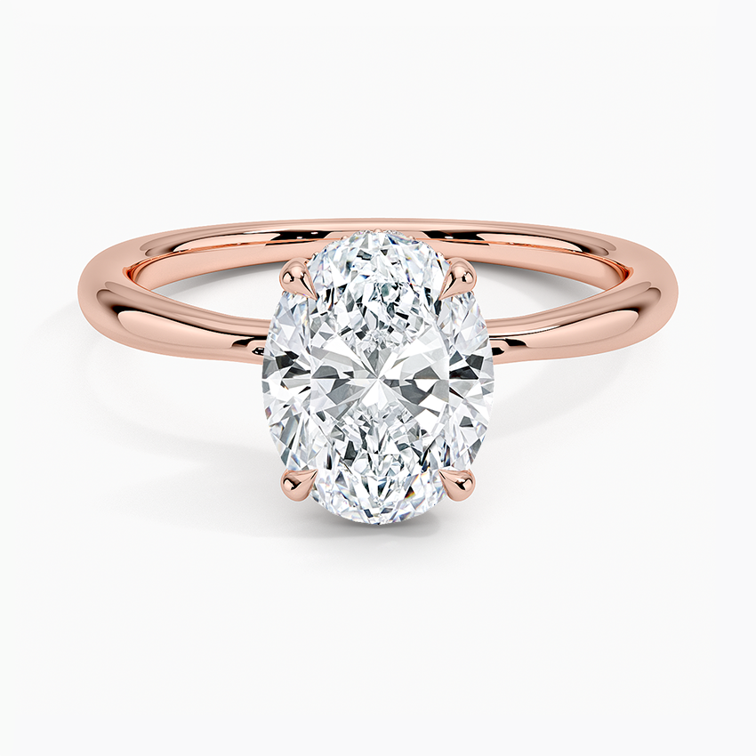 Freesia Hidden Halo Diamond Engagement Ring