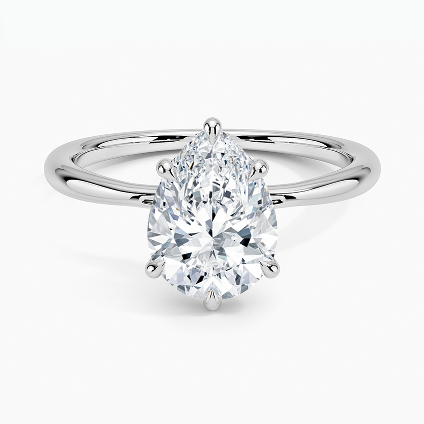 Freesia Hidden Halo Diamond Engagement Ring