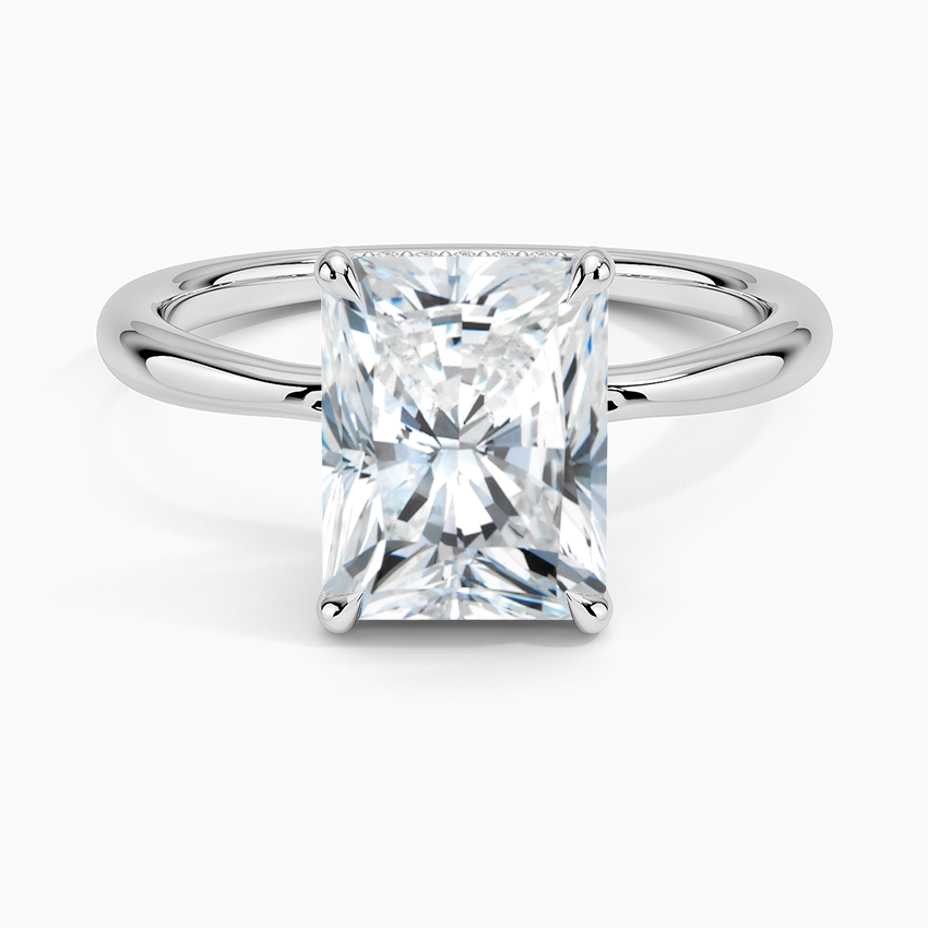 Freesia Hidden Halo Diamond Engagement Ring