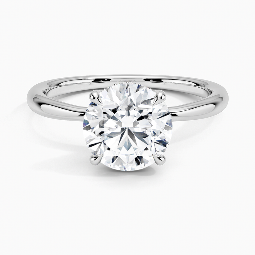 Freesia Hidden Halo Diamond Engagement Ring