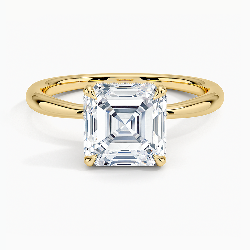 Freesia Hidden Halo Diamond Engagement Ring