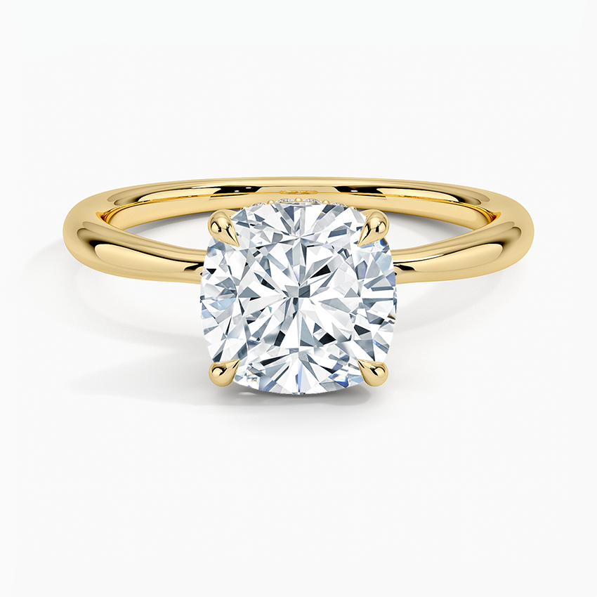 Freesia Hidden Halo Diamond Engagement Ring