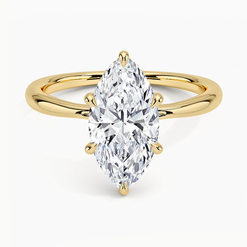 Freesia Hidden Halo Diamond Engagement Ring