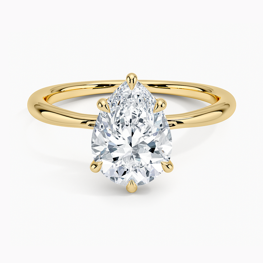 Freesia Hidden Halo Diamond Engagement Ring