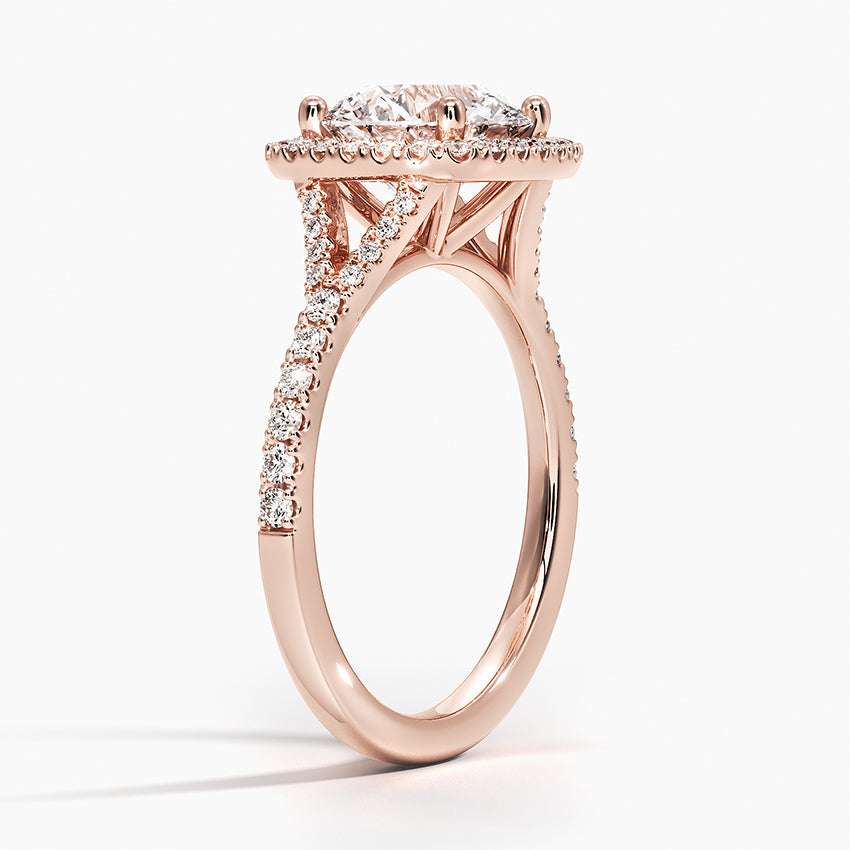 Joy Half-Coverage Diamond Engagement Ring