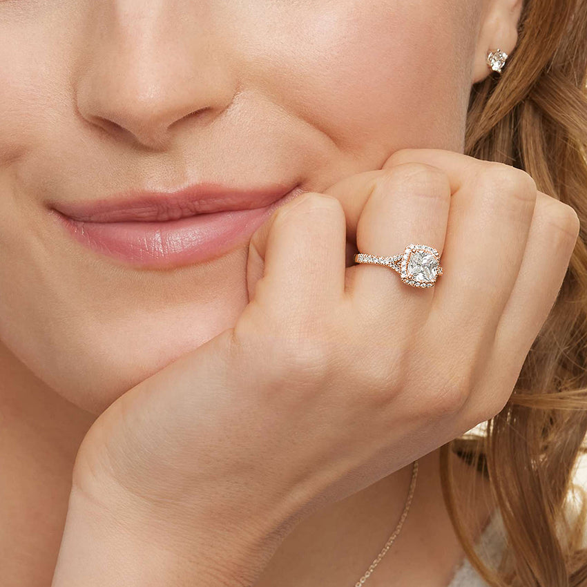 Joy Half-Coverage Diamond Engagement Ring