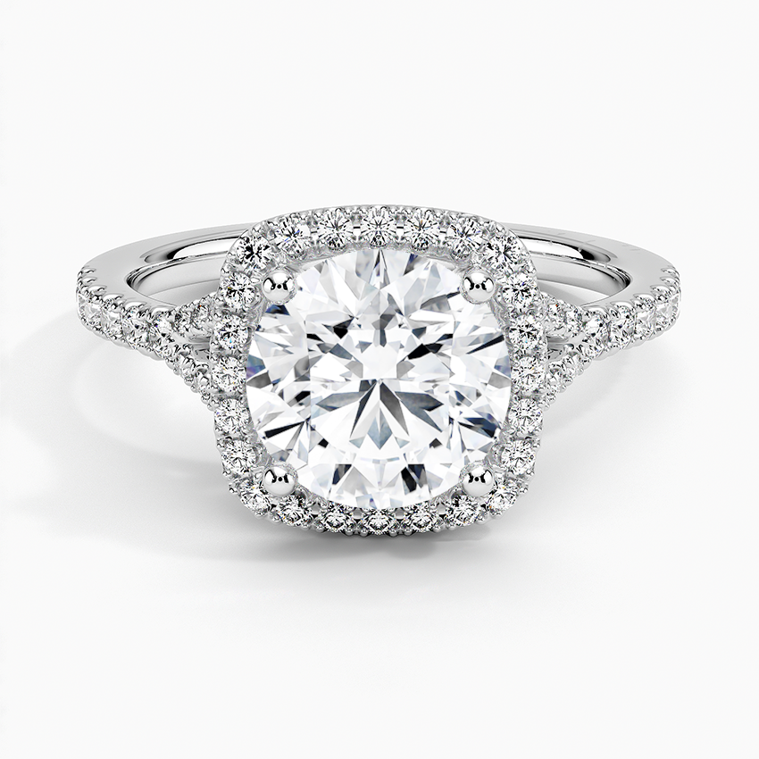 Joy Half-Coverage Diamond Engagement Ring