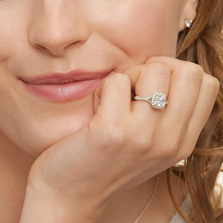 Joy Half-Coverage Diamond Engagement Ring