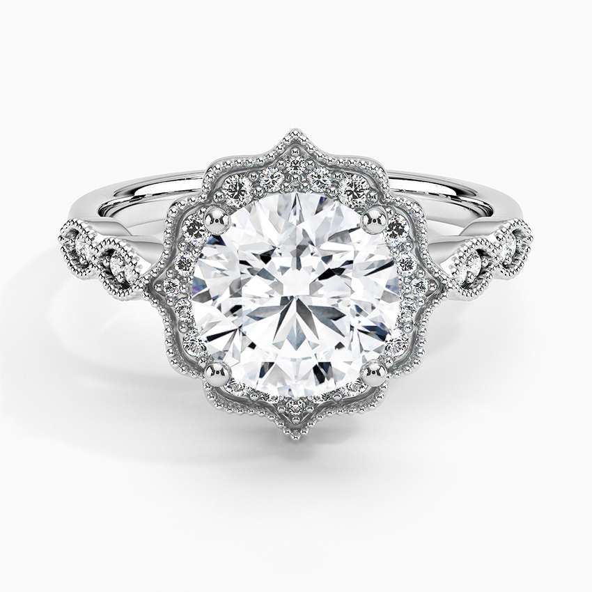 Cadenza Halo Diamond Engagement Ring