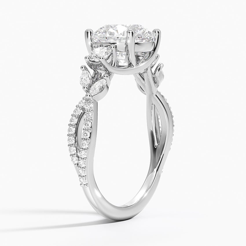 Luxe Willow Three Stone Diamond Engagement Ring