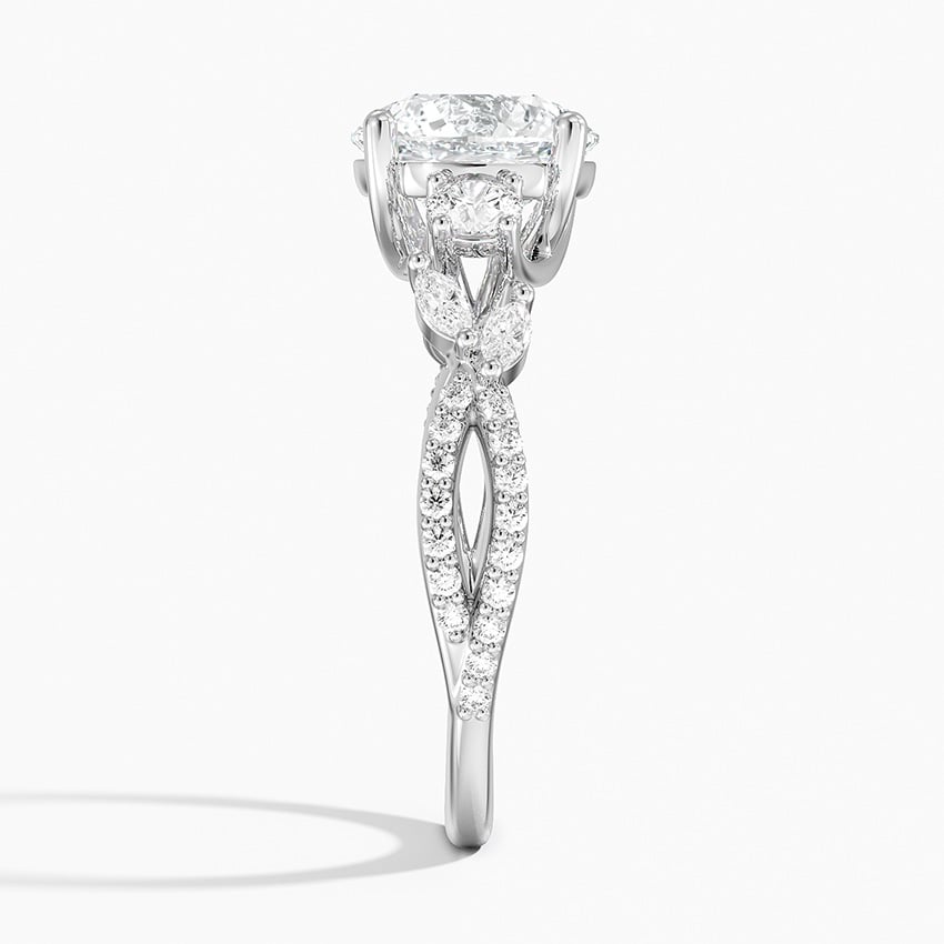 Luxe Willow Three Stone Diamond Engagement Ring