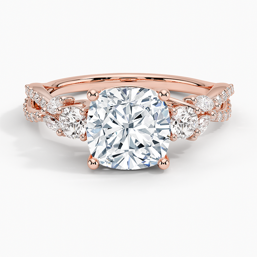 Luxe Willow Three Stone Diamond Engagement Ring