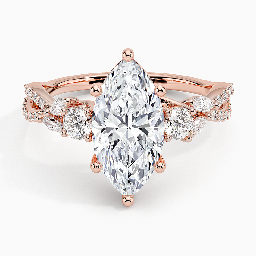 Luxe Willow Three Stone Diamond Engagement Ring