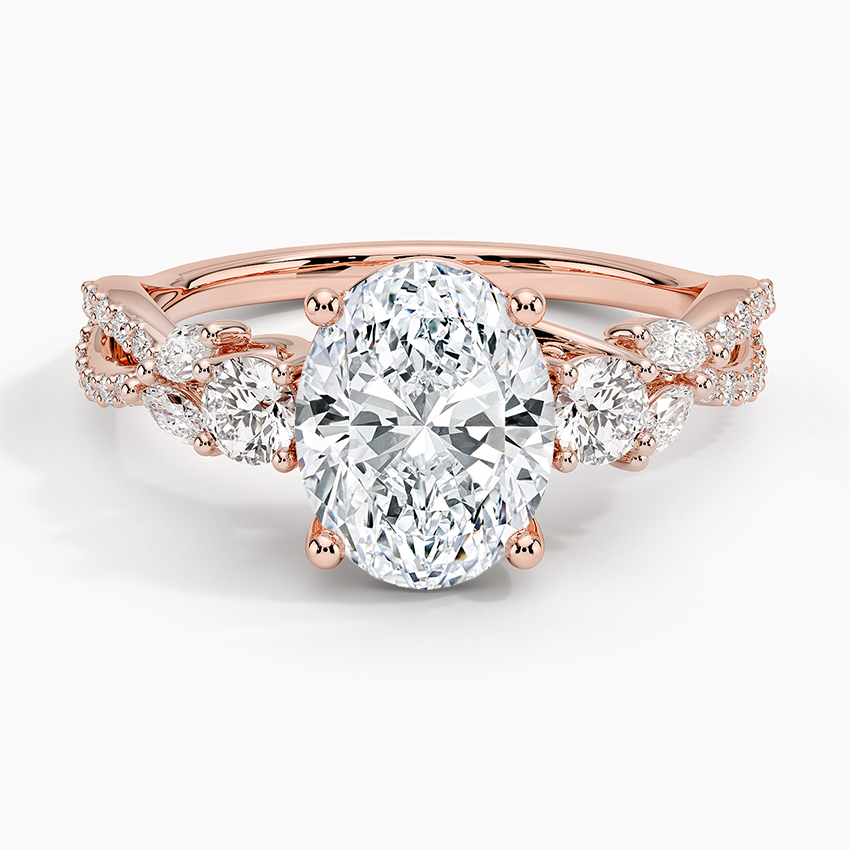 Luxe Willow Three Stone Diamond Engagement Ring