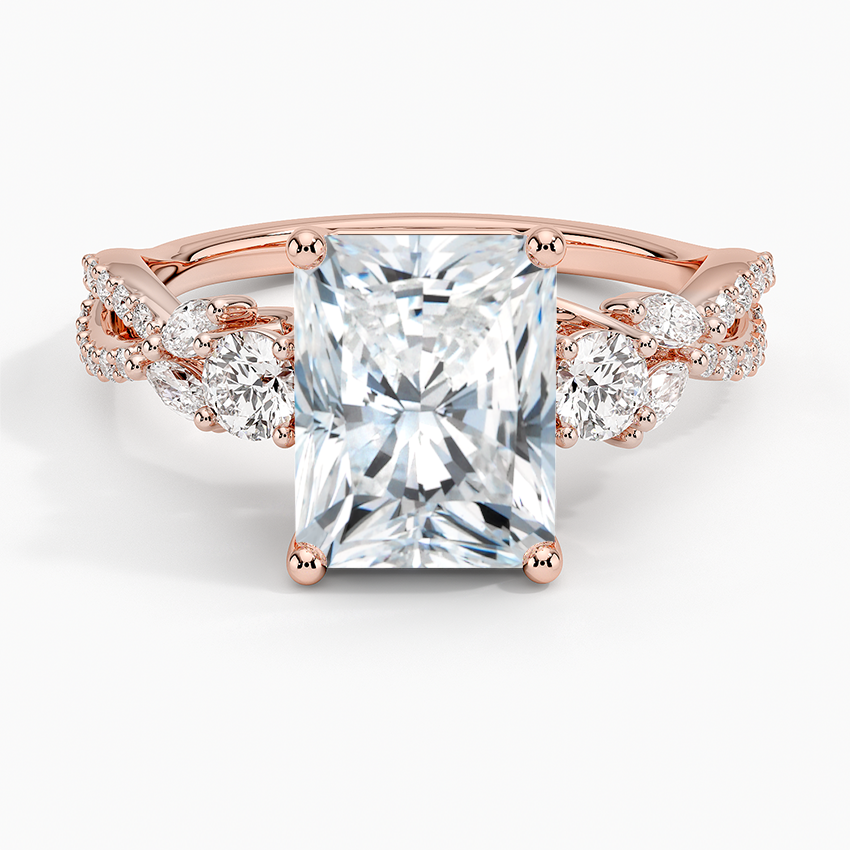 Luxe Willow Three Stone Diamond Engagement Ring