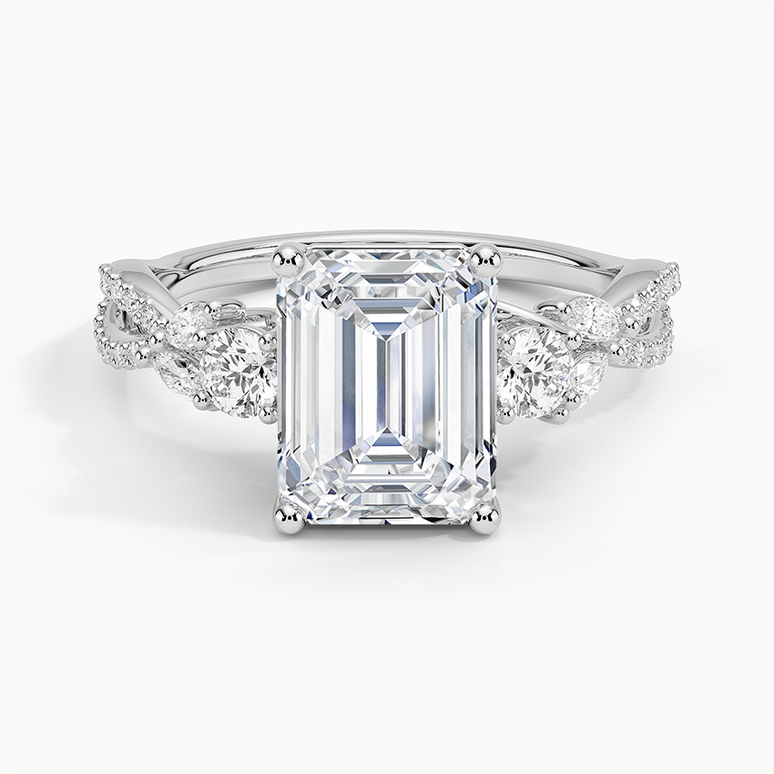 Luxe Willow Three Stone Diamond Engagement Ring