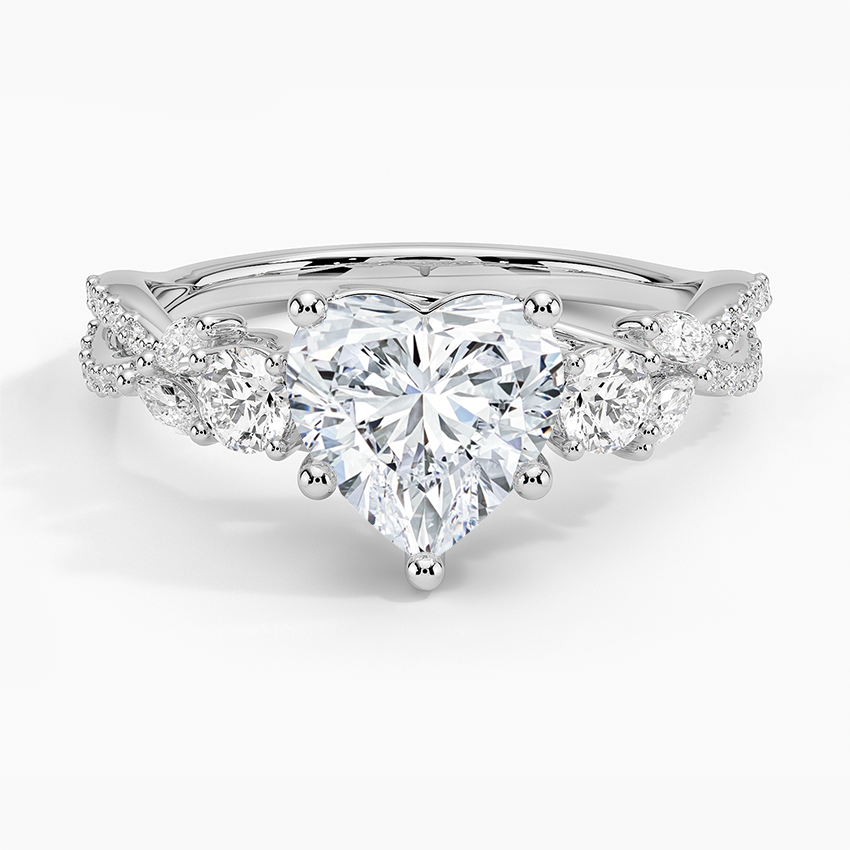 Luxe Willow Three Stone Diamond Engagement Ring