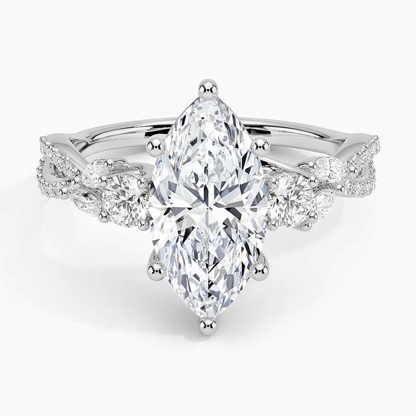 Luxe Willow Three Stone Diamond Engagement Ring