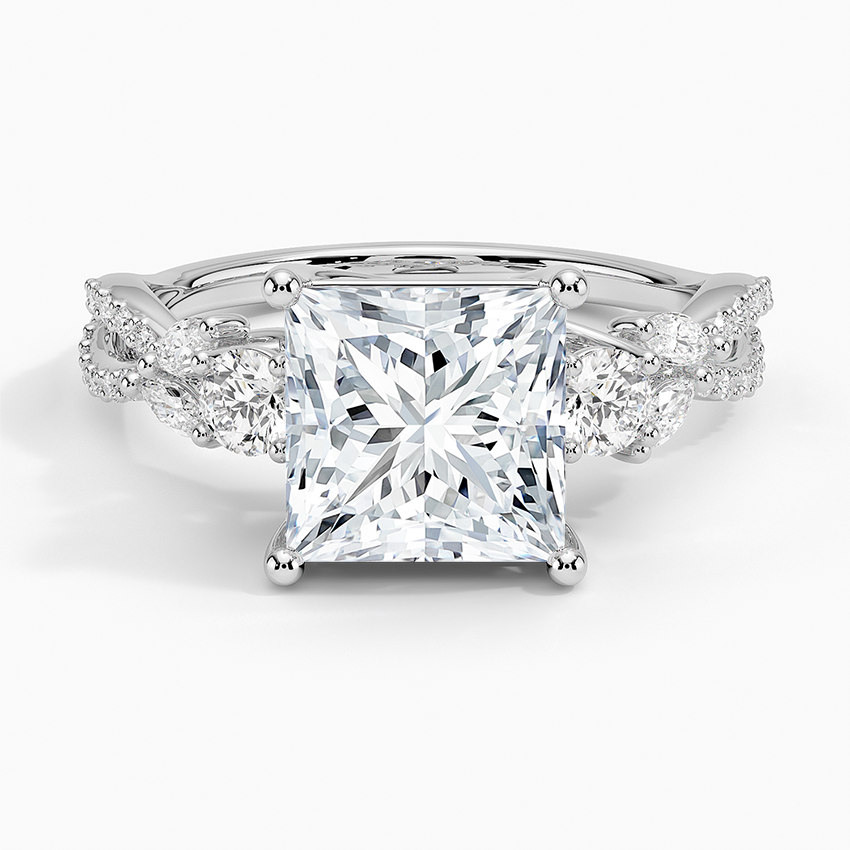 Luxe Willow Three Stone Diamond Engagement Ring