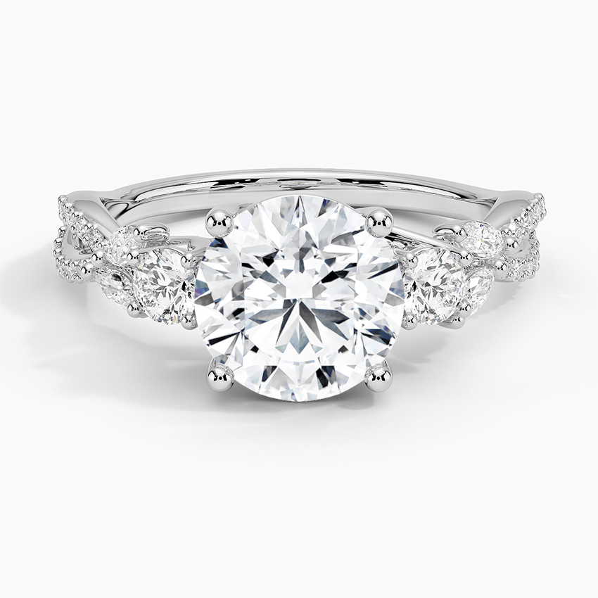 Luxe Willow Three Stone Diamond Engagement Ring