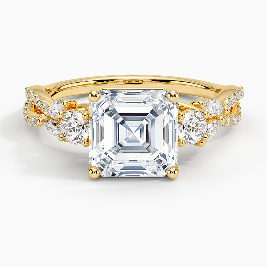 Luxe Willow Three Stone Diamond Engagement Ring