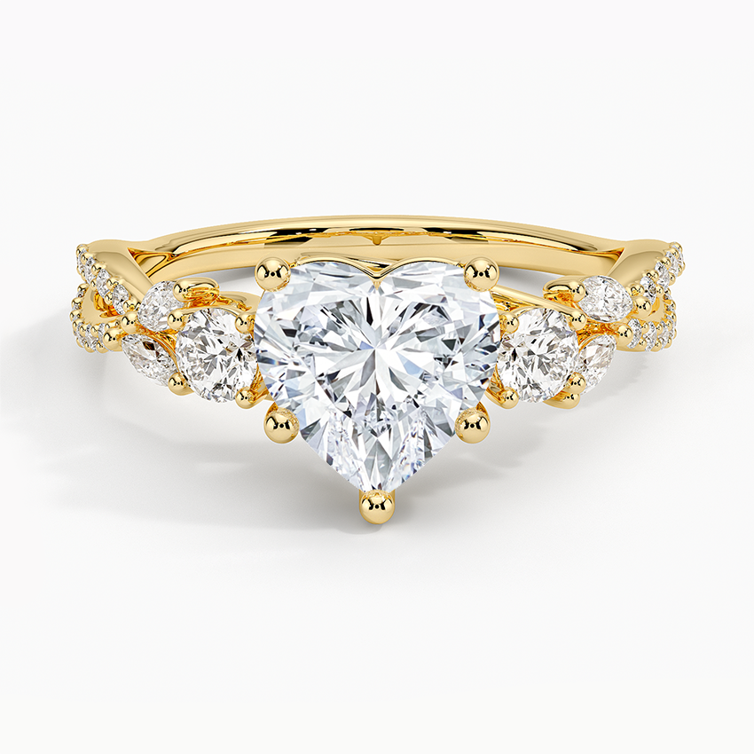 Luxe Willow Three Stone Diamond Engagement Ring