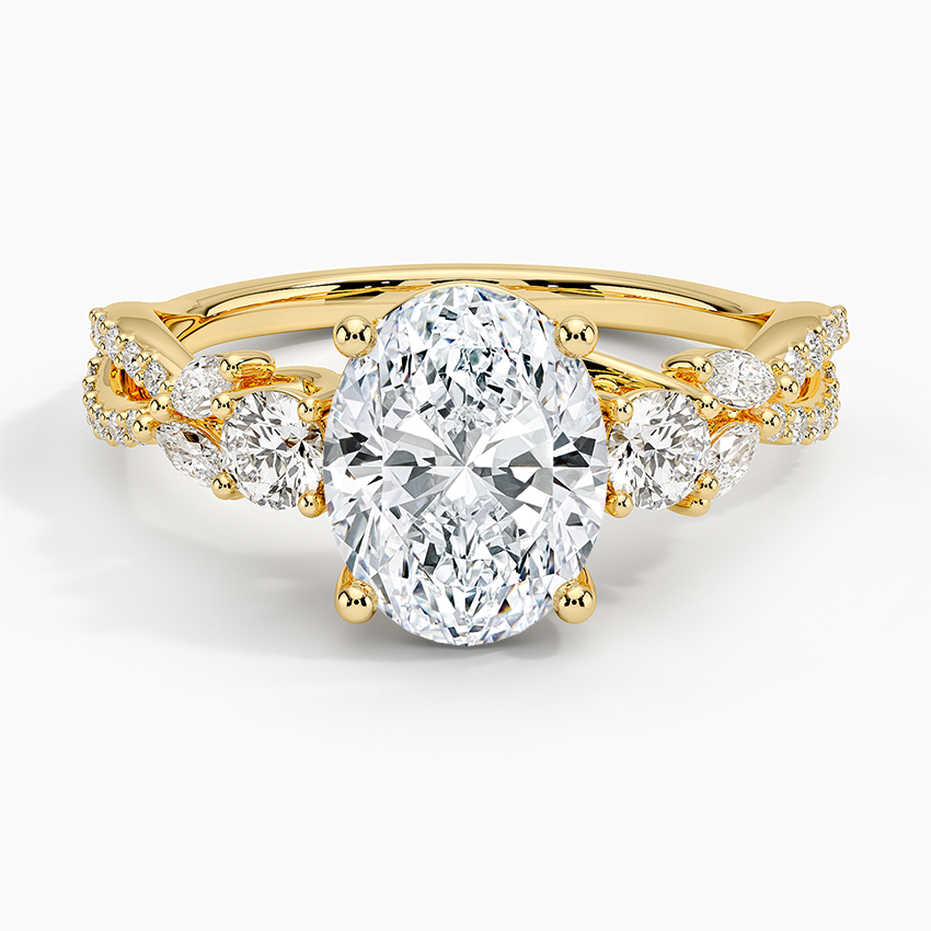 Luxe Willow Three Stone Diamond Engagement Ring